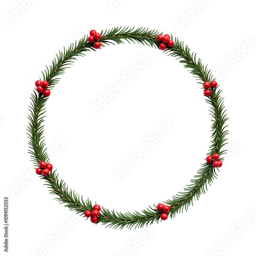 Christmas circle border transparent background border 