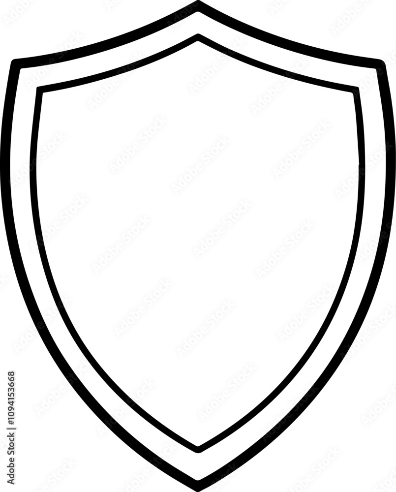 shield outline vector illustration simple design shield outline vector illustration simple design