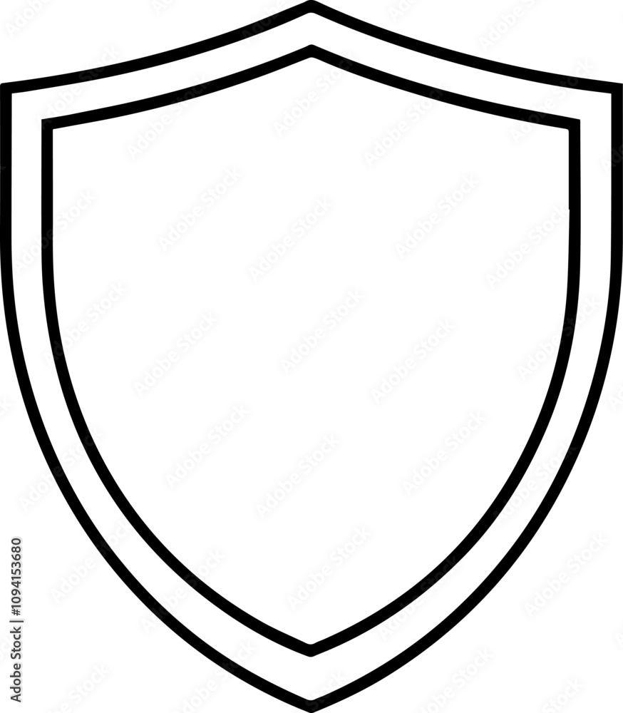 shield outline vector illustration simple design shield outline vector illustration simple design