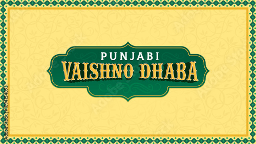 Traditional Punjabi Vaishno Dhaba Design A Perfect Blend of Culture and Authenticity for Your Restaurant Branding-Vector Illustration