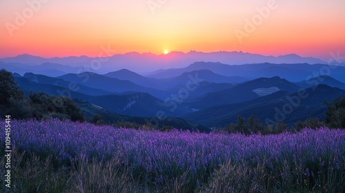 Serene Dawn with Soft Orange and Pink Sky