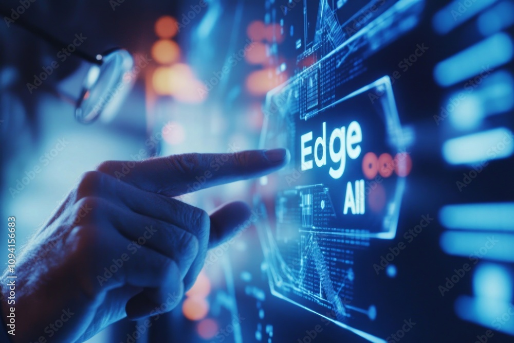 Fototapeta premium Interactive Edge Technology Interface