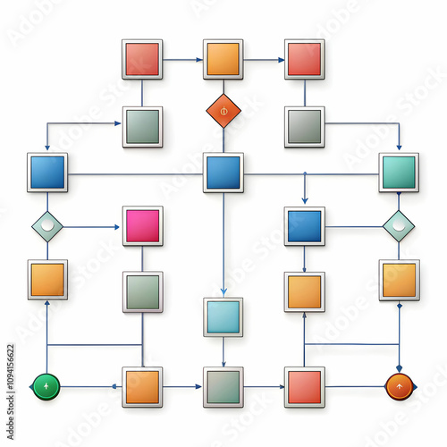 a flowchart on white background