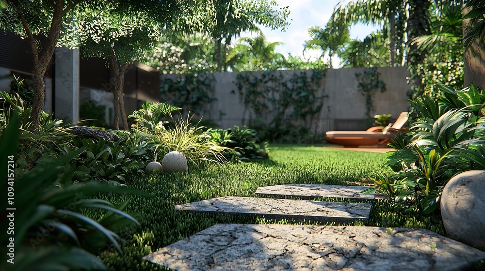 Rooftop Garden at a Luxury Condominium in Bangkok Rooftop Garden at a Luxury Condominium in Bangkok