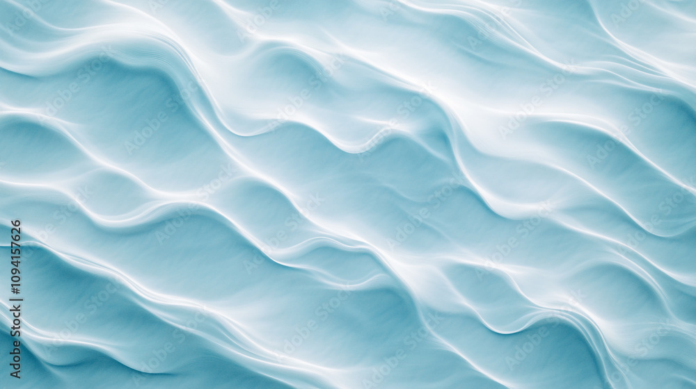 Abstract representation of gentle water waves in serene blue tones across a surface Abstract representation of gentle water waves in serene blue tones across a surface
