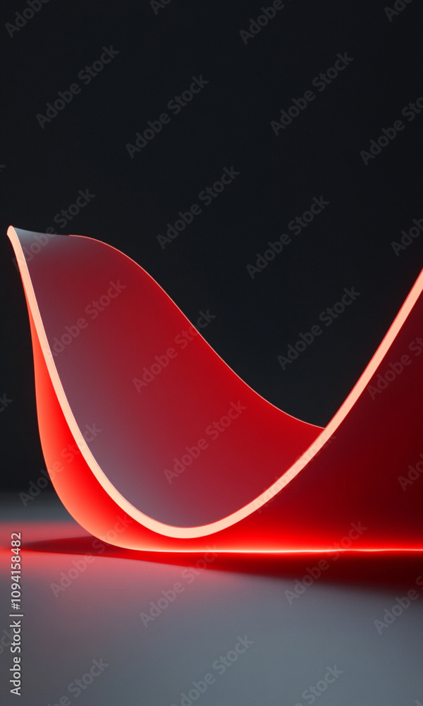 Obraz premium Abstract minimalist composition a smooth flowing