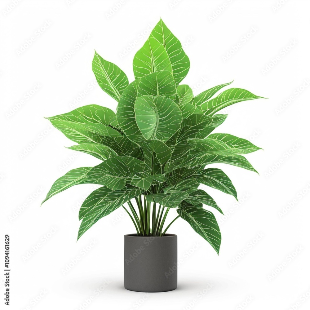 Green Leaf Plant Icon Material - Create a Fresh and Natural Indoor Environment Green Leaf Plant Icon Material - Create a Fresh and Natural Indoor Environment