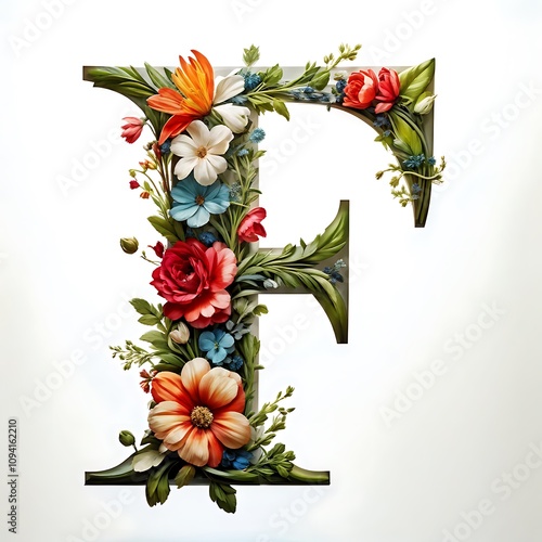 Floral Letter F