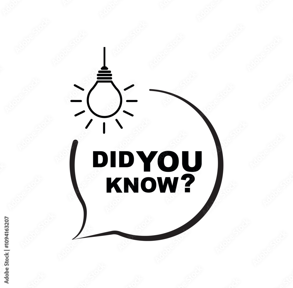 Obraz premium did you know sign on white background 