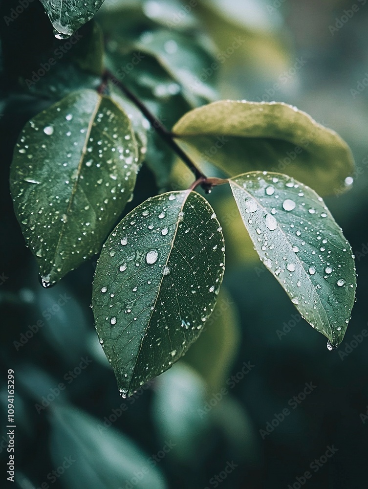 Beautiful details of nature. Morning dew drops on fresh green leaf. Beautiful details of nature. Morning dew drops on fresh green leaf.