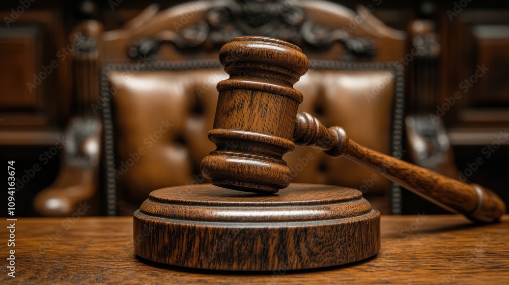 Gavel on a Wooden Table Gavel on a Wooden Table