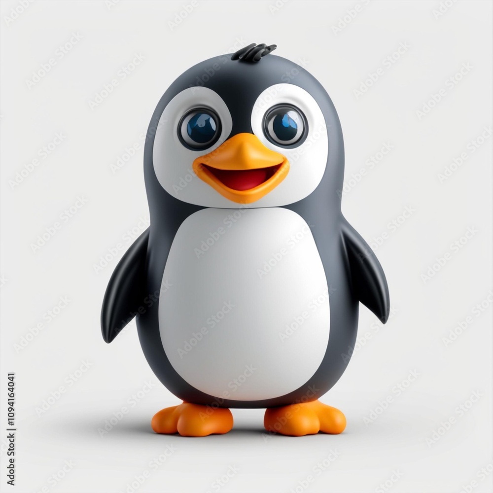 Fototapeta premium Cute Penguin Icon - Add a touch of whimsy to your designs