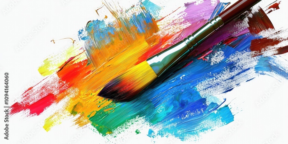 Obraz premium A digital painting icon with vibrant colors and artistic elements for design purposes.