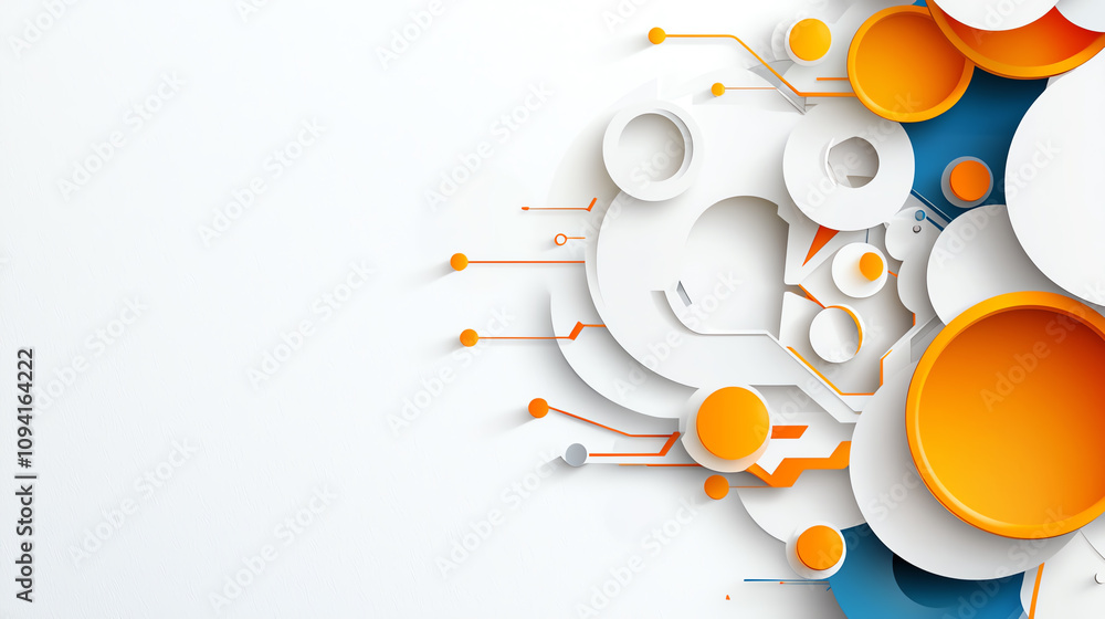 Obraz premium Creative resonance in modern graphic design abstract form digital art contemporary studio visual expression of sound