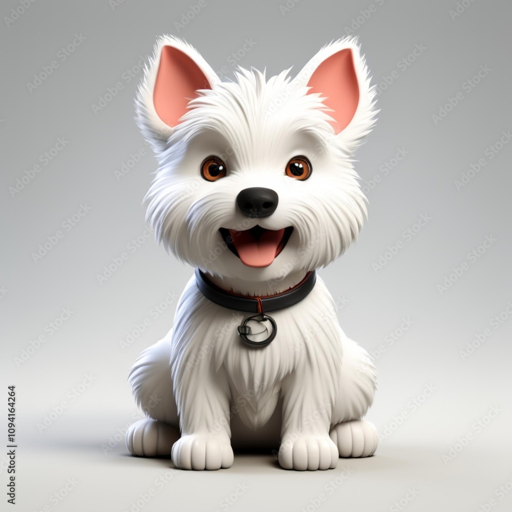 Adorable West Highland White Terrier Dog Icon - Warm and Friendly Pet Image Adorable West Highland White Terrier Dog Icon - Warm and Friendly Pet Image