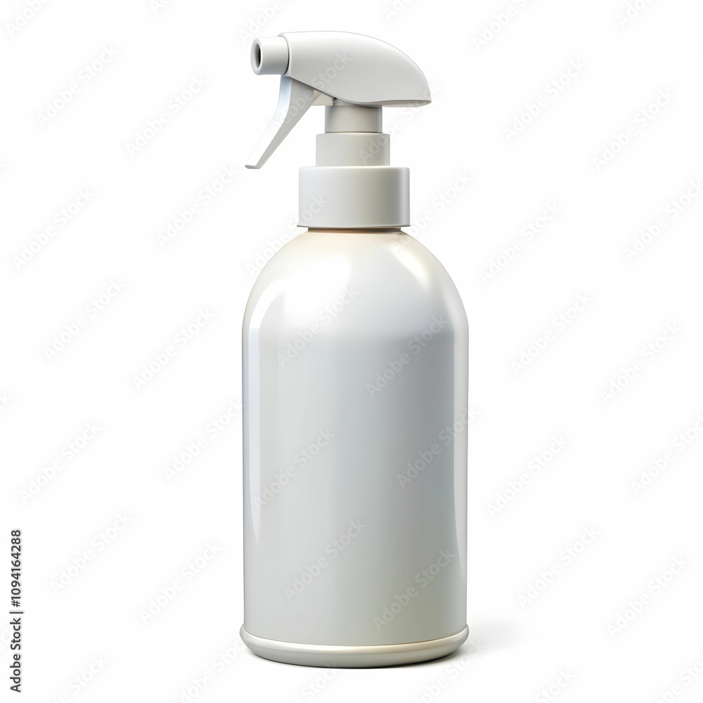 a front view white spray bottle a front view white spray bottle