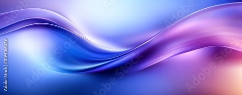 Abstract Blue Purple Flowing Wave Background