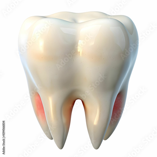 tooth on white background