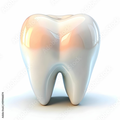 tooth on white background