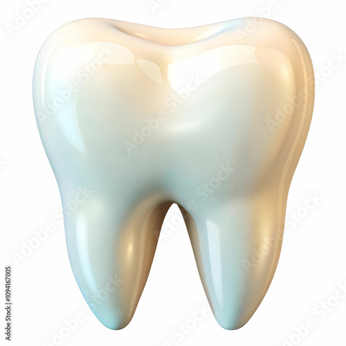 tooth on white background