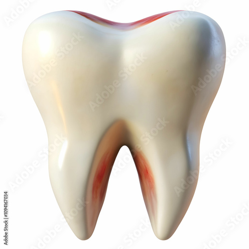 tooth on white background