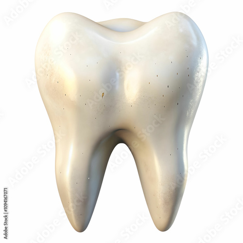 tooth on white background