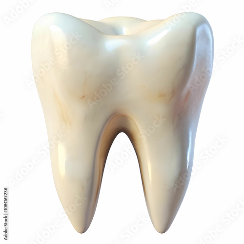 tooth on white background