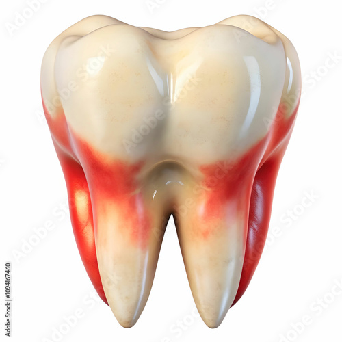 tooth on white background
