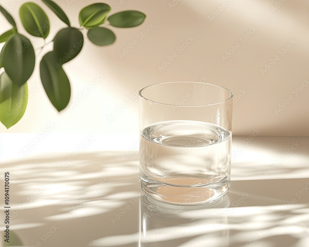 Refreshing sparkling water in a clear glass. Refreshing sparkling water in a clear glass.