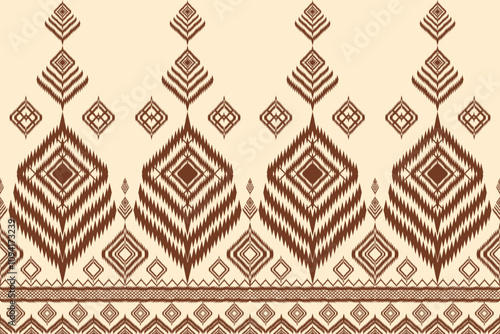 Retro Geometric Abstract ethnic pattern art.