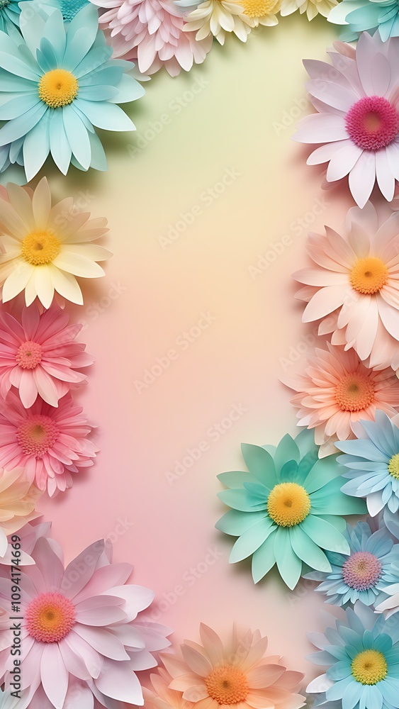 Floral Frame with Space Floral Frame with Space