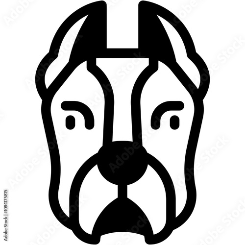 Vector Icon Great Dane, Dog, Mammal, Pet, Animal, Animal Kingdom