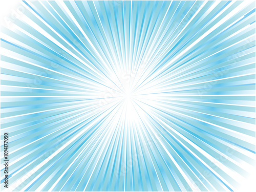 デジタル的なイメージの抽象的な集中線背景_水色