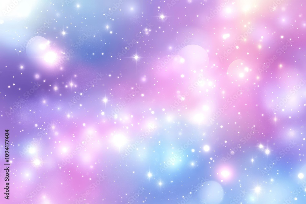 Dreamy Pastel Bokeh Background with Twinkling Stars and Magical Glow Dreamy Pastel Bokeh Background with Twinkling Stars and Magical Glow
