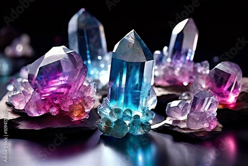 thoughts as crystals beautiful crystals materializing each refle photo