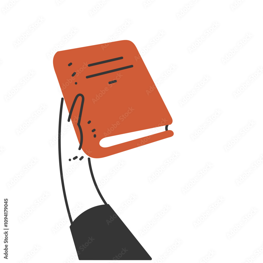 hand holding book gesture in doodle hand drawing style hand holding book gesture in doodle hand drawing style