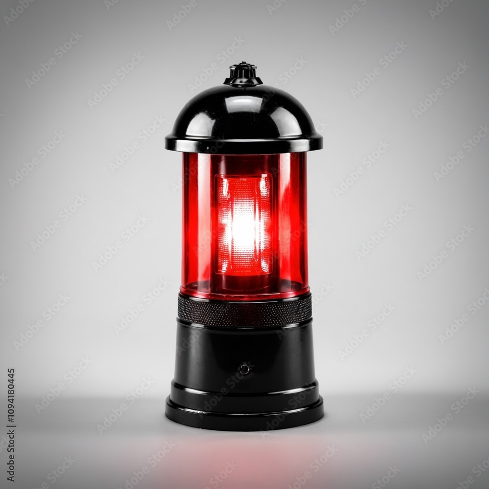 red emergency light isolated red emergency light isolated