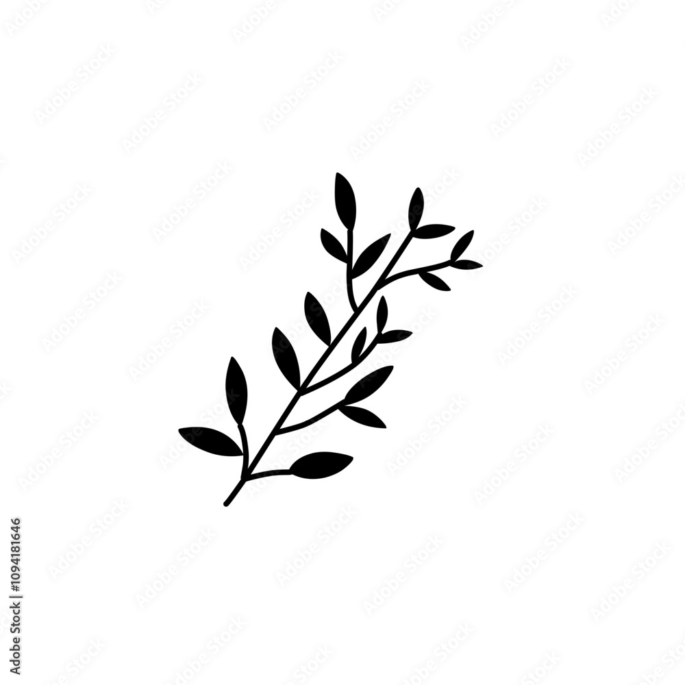 Fototapeta premium plant leaf branch silhouette