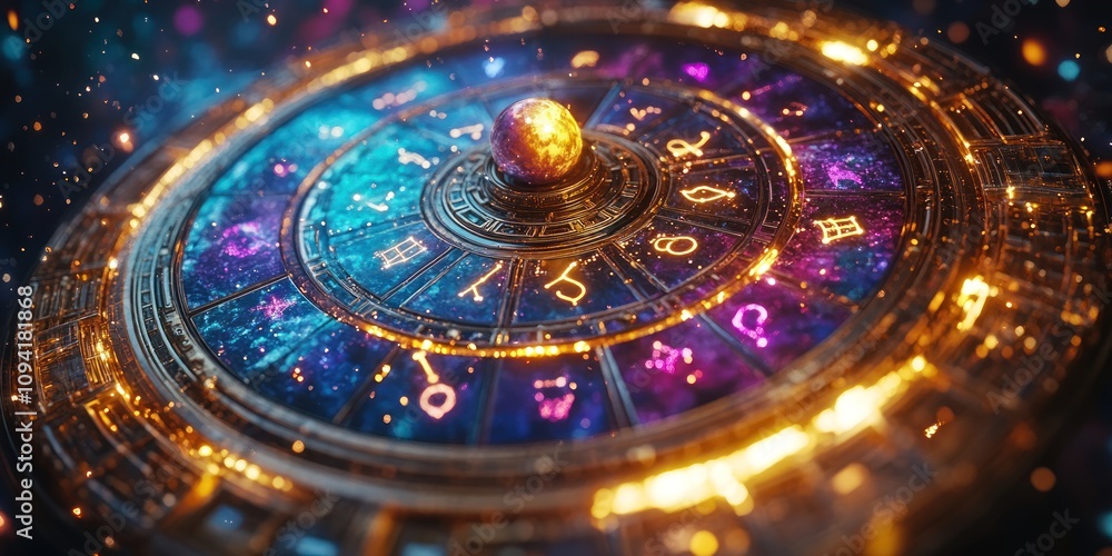 Celestial Orrery Showing Zodiac Constellations And Stars Celestial Orrery Showing Zodiac Constellations And Stars