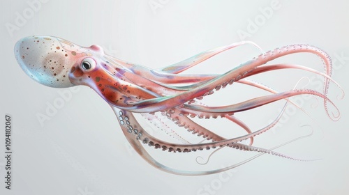 Elegant Octopus in Motion. photo