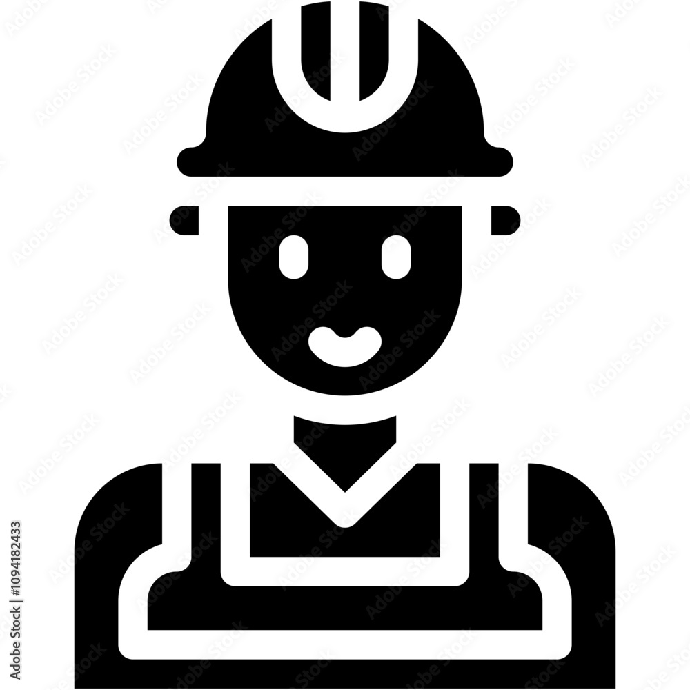 Vector Icon Builder, Constructor, Architect, Helmet, Project Vector Icon Builder, Constructor, Architect, Helmet, Project