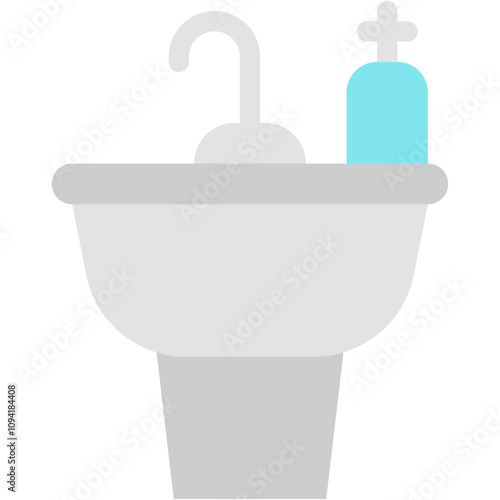 Vector Icon Sink, Bathroom, Basin, Industry, Wash Basin