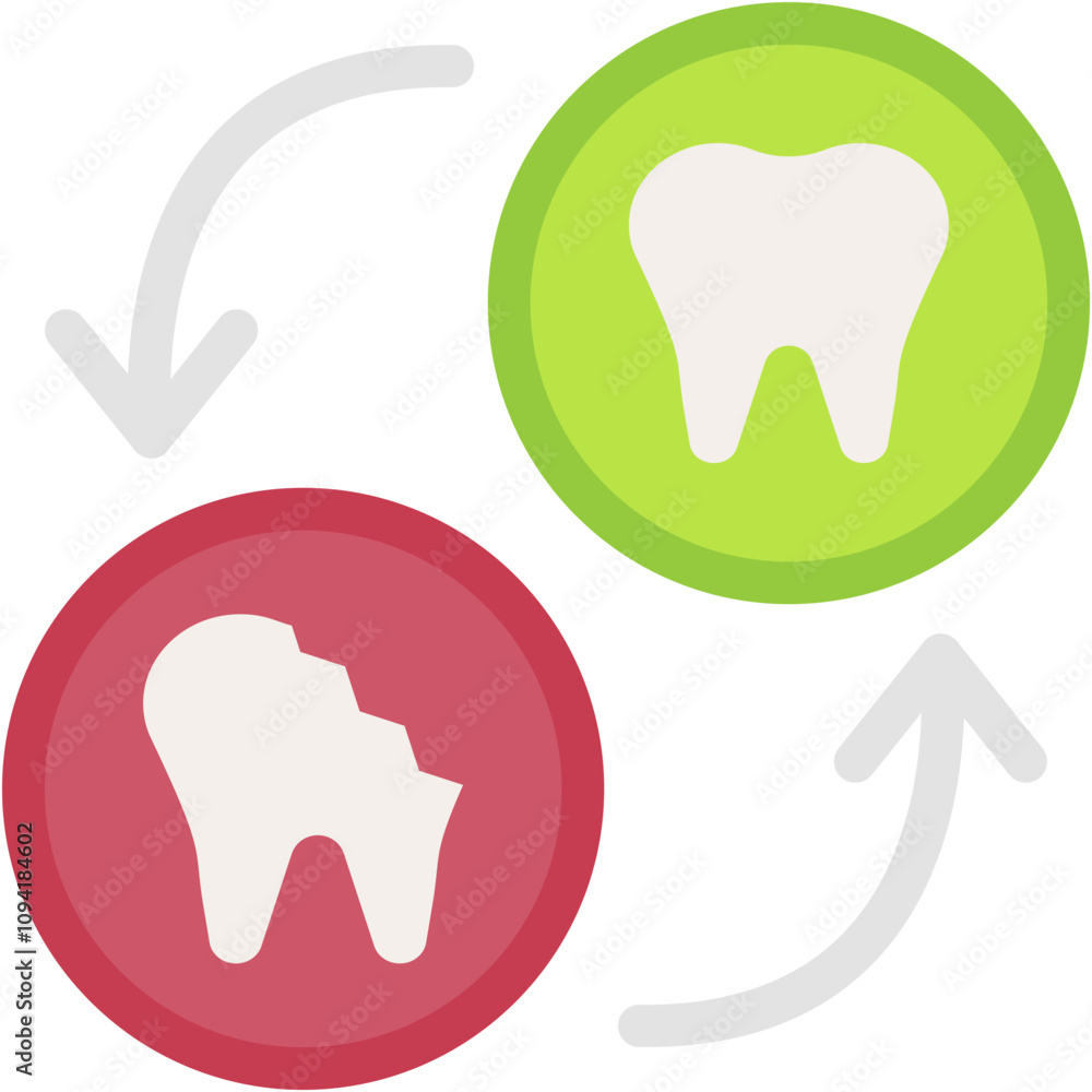 Vector Icon Tooth, Dental, Tooth, Dentist, Change, Arrow, Before And After Vector Icon Tooth, Dental, Tooth, Dentist, Change, Arrow, Before And After