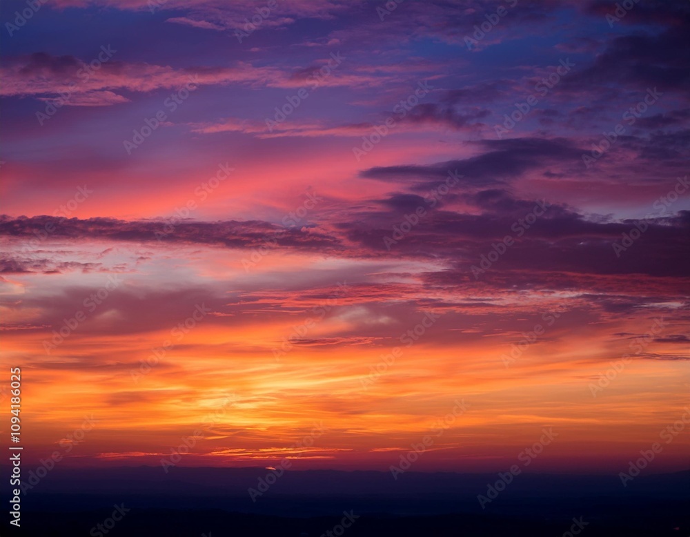 A captivating sunset creates a dramatic and awe-inspiring scene A captivating sunset creates a dramatic and awe-inspiring scene