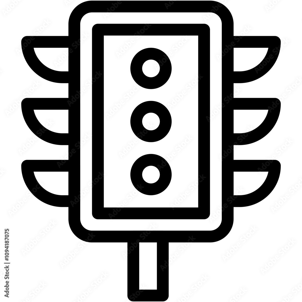 Vector Icon Traffic Lights, Stop Light, Road Sign, Stop Signal Vector Icon Traffic Lights, Stop Light, Road Sign, Stop Signal