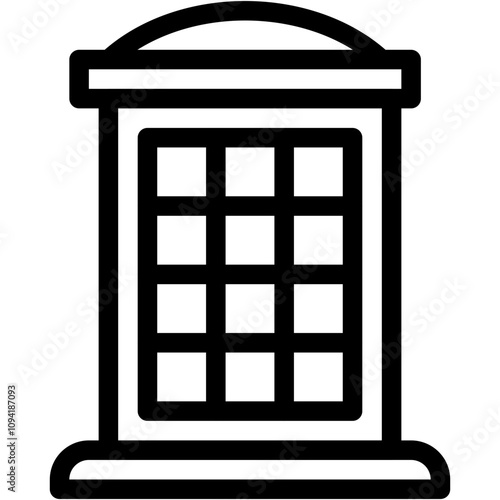 Vector Icon Phone Booth, Telephone Box, Call Box, Box, Calling Box