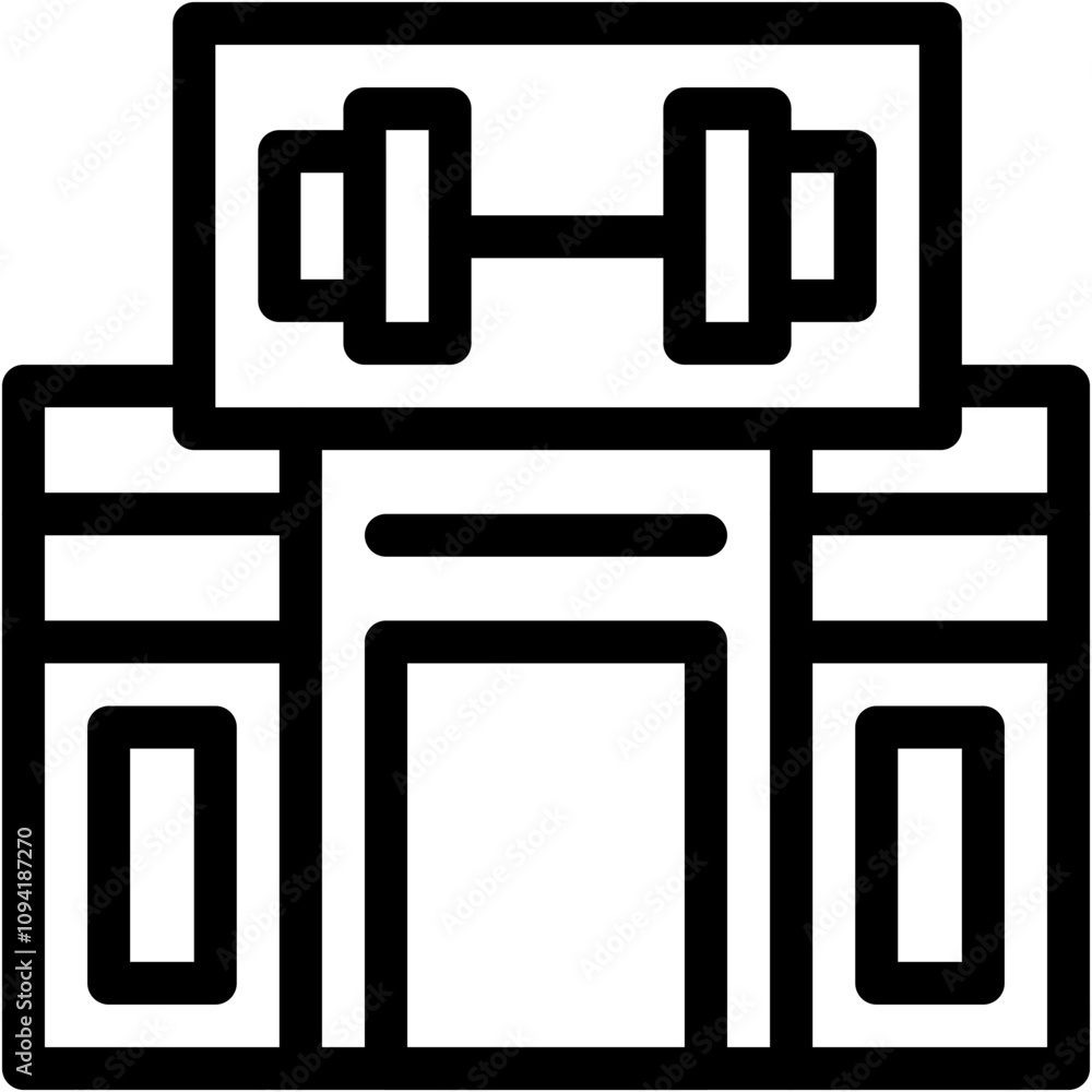 Vector Icon Gym, Exercise, Store, Gymnast, Sport Vector Icon Gym, Exercise, Store, Gymnast, Sport