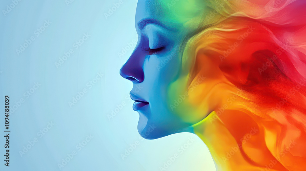 Vibrant expression of World autism awareness day celebrating diversity and inclusion. World ADHD Awareness Day. Mental health. Attention deficit hyperactivity disorder. Horizontal banner. Copy space Vibrant expression of World autism awareness day celebrating diversity and inclusion. World ADHD Awareness Day. Mental health. Attention deficit hyperactivity disorder. Horizontal banner. Copy space