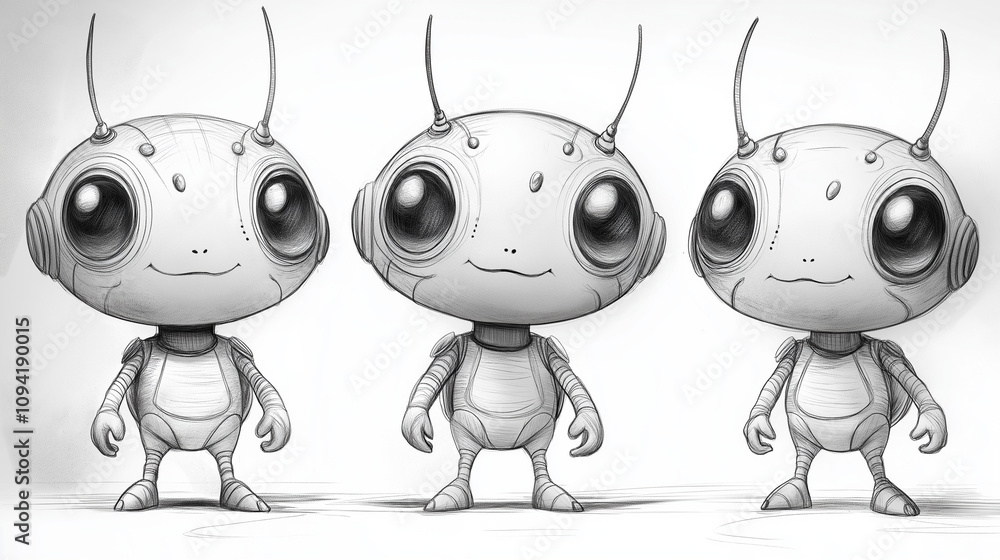 Obraz premium 未確認生物の塗り絵