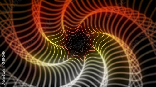 Abstract glowing star and lines design.